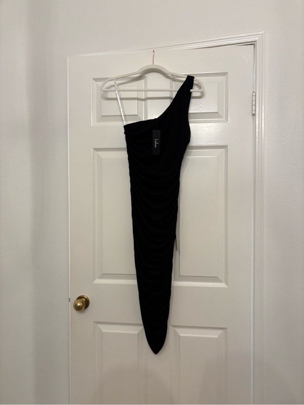 Lulus Black One-Shoulder Ruched Dress - Women